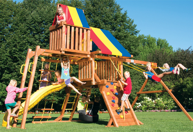 Giochi per giardino : castelli e casette in legno per bambini ... Giochi esterno bambini legno